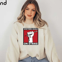 writers guild on strike sweatshirt, wga writers guild of america shirt, writer awareness sweater, writer gift, pay write