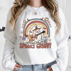 retro halloween sweatshirt, spooky season sweatshirt, cute halloween shirt, ghost halloween sweater, spooky cottagecore,