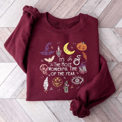 it's the most wonderful time of the year sweatshirt ,halloween witch shirt, spooky sweatshirt, halloween pumpkin shirt,