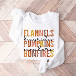 flannels hayrides pumpkins sweaters bonfires sweatshirt,trendy cute fall sweatshirt,thanksgiving sweater,fall crewneck,c