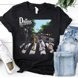 droids abbey road t-shirt, unisex size