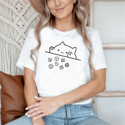 cat throwing dice t-shirt, cat lover shirt, unisex shirt