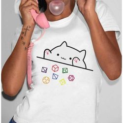 cat throwing dice t shirt