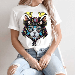 samurai cat unisex shirt