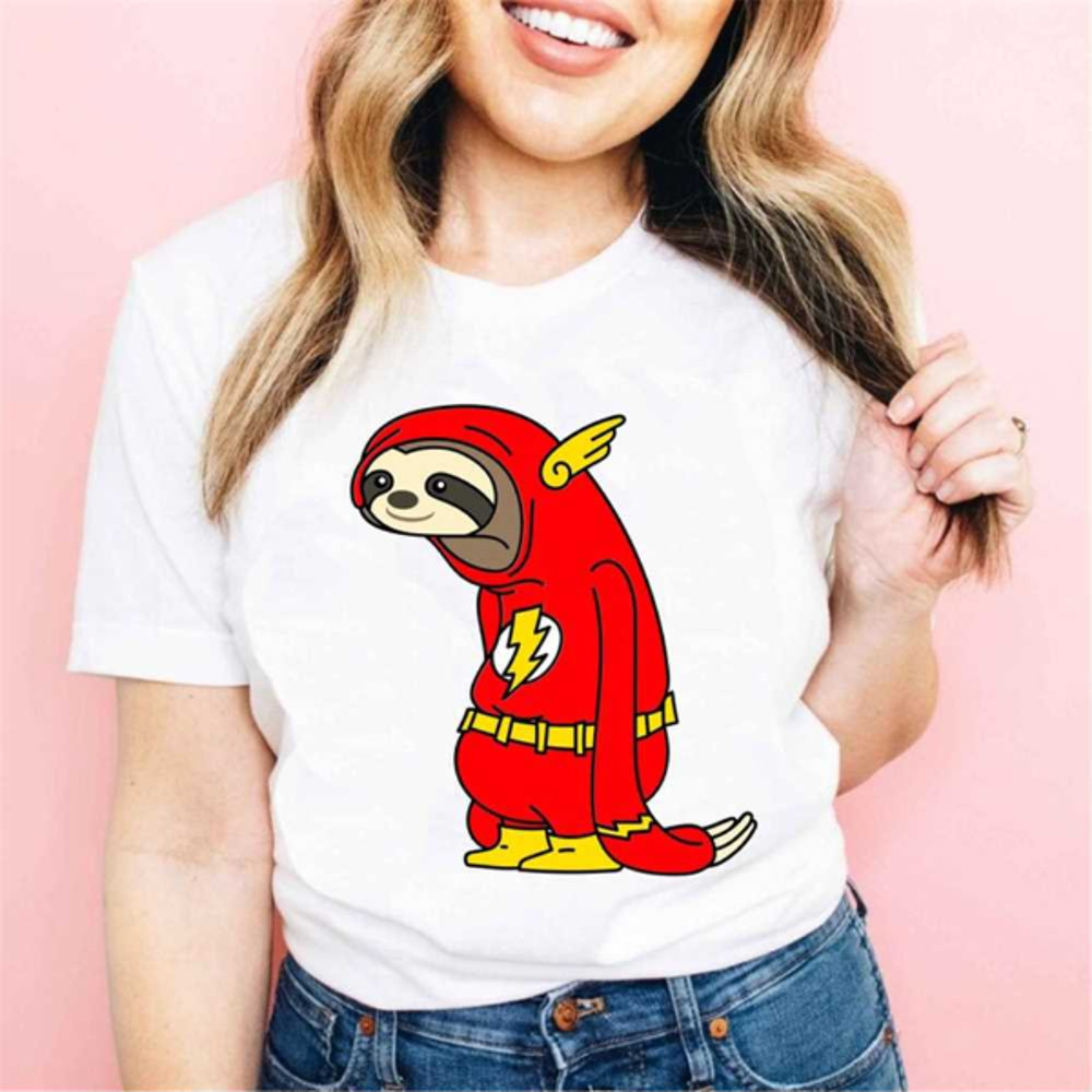 MR23102023141032funnyladiestshirtflashslothtshirtloosecutlargewhitejpg