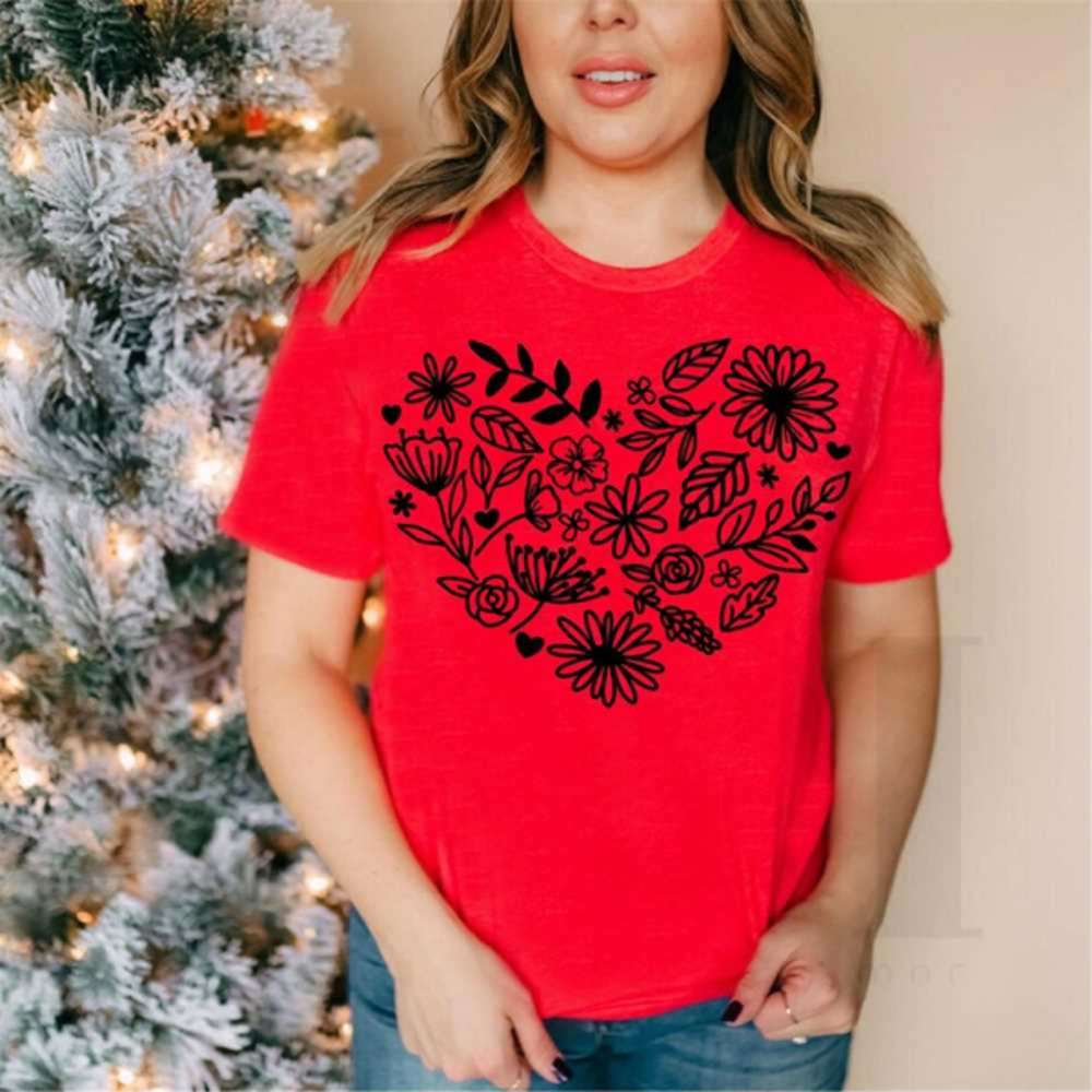 MR23102023141145flowersandheartwomensrelaxedtshirtspringflowersredjpg