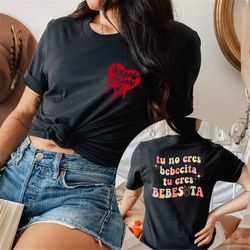 tu no eres bebecita eres bebesota shirt, bad bunny printed front and back shirt, un verano sin ti shirt, 90s bad bunny s
