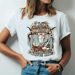 last night we let the liquor talk, western tee, retro-boho western and mid-west cowboy girls' night out, unisex t-shirt
