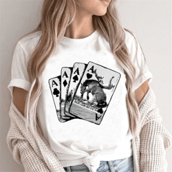 playing cards ace cowboy shirt, poker shirt, western rodeo shirt, boho ranger card decks tee, retro tee, unisex t-shirt