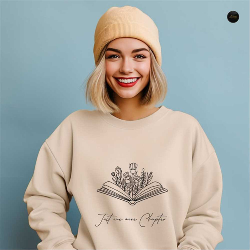 MR23102023163421bookflowersweatshirtwildflowersreadingtshirtuniseximage1jpg