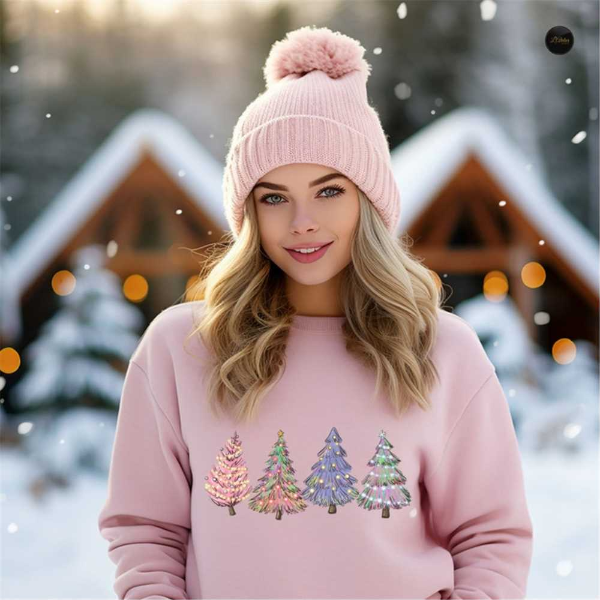 MR2310202316419rainbowchristmastreesweatshirtchristmashoodiechristmasimage1jpg