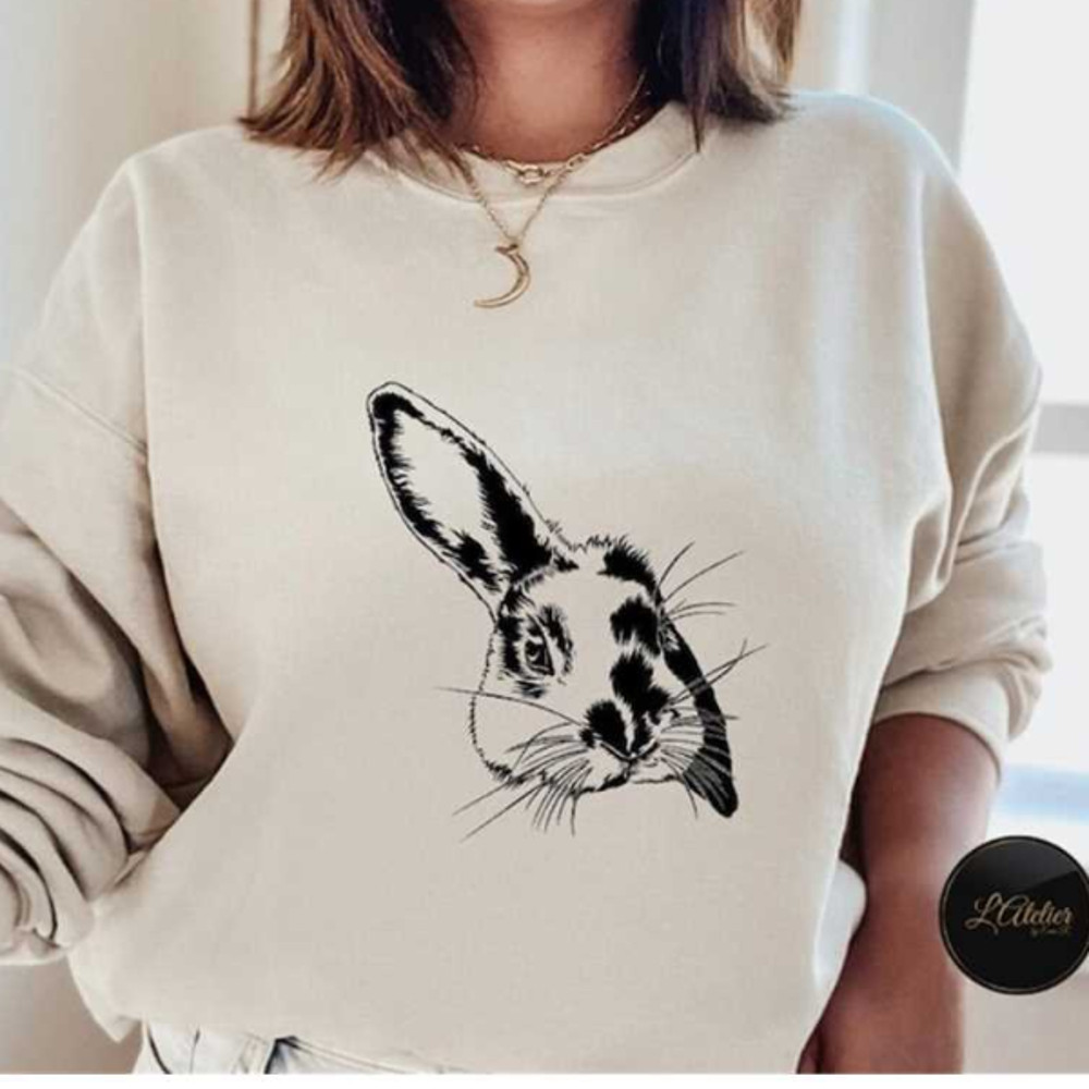 MR2410202375829minimalistgraphicbunnytshirteastersweatshirtwomensimage1jpg