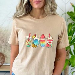 sunshine and cocktails t-shirt, summer cocktails graphic shirt for women, beach shirt, summer vacay fruits tee shirt, su