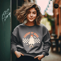 retro halloween shirt, creep it real shirt, vintage ghost halloween tee shirt, witch shirt, retro fall shirt, fall shirt