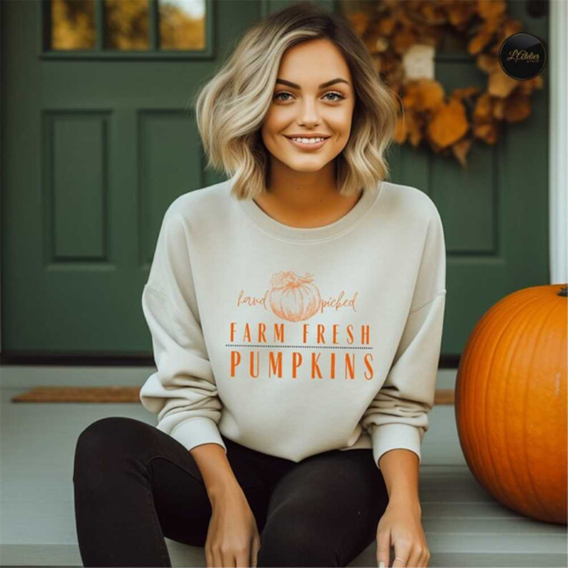 MR2410202392853handpickedfarmfreshpumpkinscrewnecksweatshirtfallimage1jpg
