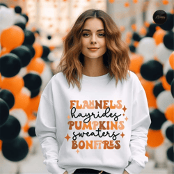 retro fall shirt, cute fall sweatshirt, flanels hayrides pumpkins tee shirt, pumpkin spice hoodie, thanksgiving gift,