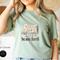 one more chapter sweatshirt, flowers reading t-shirt, skeleton floral sweater, bookish sweatshirt, librarian hoodie, bo