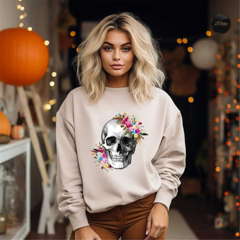 MR2410202395622floralskeletonsweatshirthalloweenskullhoodiewomenimage1jpg