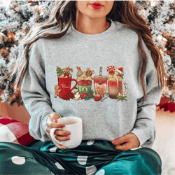 christmas coffee sweatshirt, christmas hoodie, christmas tee shirt, coffee lover gift, winter christmas snowman latte, c