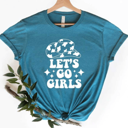 let's go girls cowboy hat shirt,cowboy hat shirt,nashville shirt,leopard cowboy hat shirt,trip shirt,western cowboy tee,