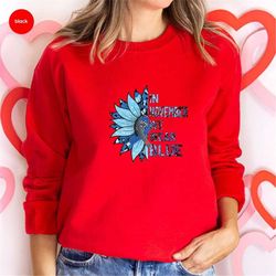 diabetic gifts, type 1 diabetes long sleeve t-shirt, blue ribbon sweatshirt, diabetes awareness gift, insulin dependent
