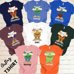 seven dwarfs shirts, disney 7 dwarfs shirt, seven drawfs mickey ears shirt, disney birthday family shirt, snow white shi