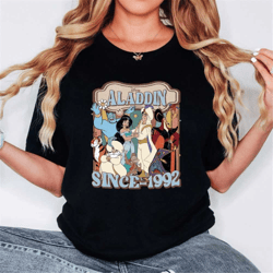 vintage aladdin shirt, aladdin and jasmine shirt, princess jasmine shirt, magic kingdom shirt, disney family shirt, disn
