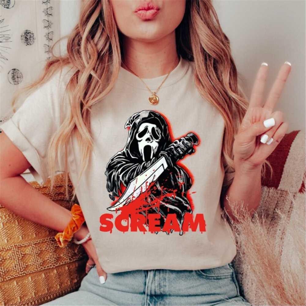 MR2510202311645screamvintagehalloweentshirtscreamshirtscreammovietimage1jpg