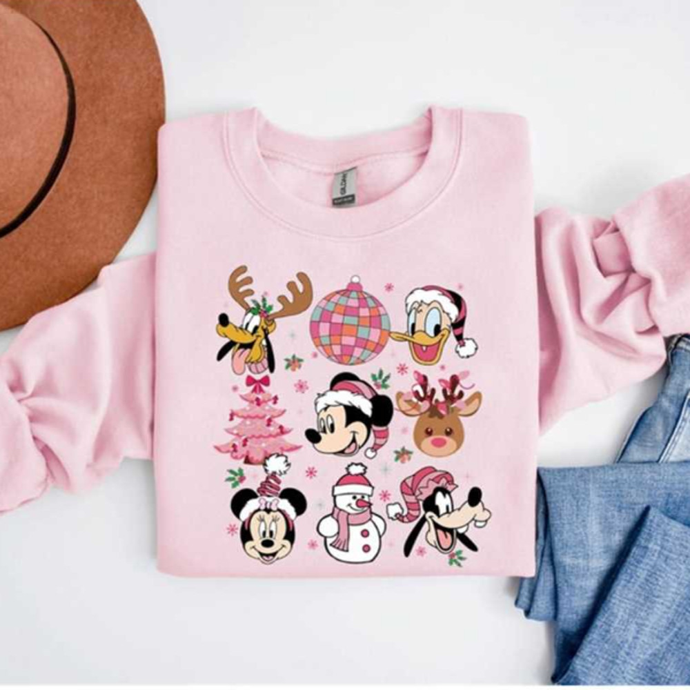 MR25102023135423mickeyfriendsdisneychristmasshirtpinkchristmastreeimage1jpg