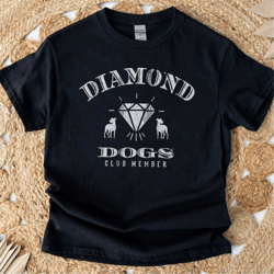 diamond dogs club t-shirt, funny distressed richmond short sleeve shirt.