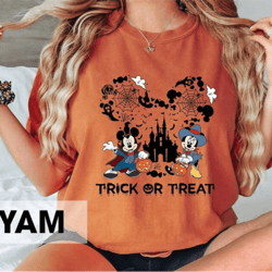 mickey minnie trick or treat comfort colors shirt , halloween mickey shirt , disney spooky season , halloween pumpkin ,