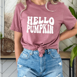 hello pumpkin shirt, halloween shirt, hello pumpkin shirt, fall shirt, retro pumpkin shirt, funny halloween, orange pump