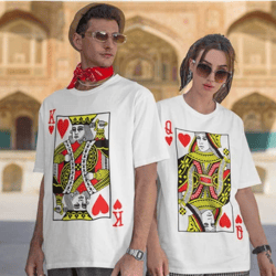 king and queen shirt, couple shirts, king of hearts and queen of hearts shirt, couple outfit, his and hers,wedding shirt