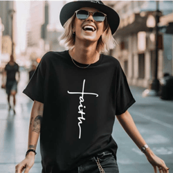 faith cross, faith shirt, christian t-shirt, christian apparel, god lover shirt, religious shirt, christian clothing, in