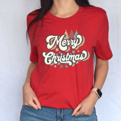 vintage merry christmas shirt,merry christmas shirt,christmas t shirt, christmas family shirt,christmas gift,70s style m