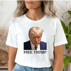 free trump shirt, donald trump mugshot 2023 t-shirt, trump mugshot shirt