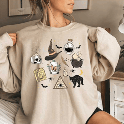 halloween doodles shirt, witchy things shirt, halloween witches shirt, witch shirt, spooky season shirt, halloween shirt