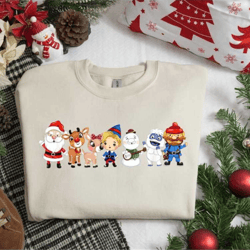 rudolph the red-nosed reindeer friends sweatshirt, christmas friends shirt, christmas gifts, christmas santa shirt, chri