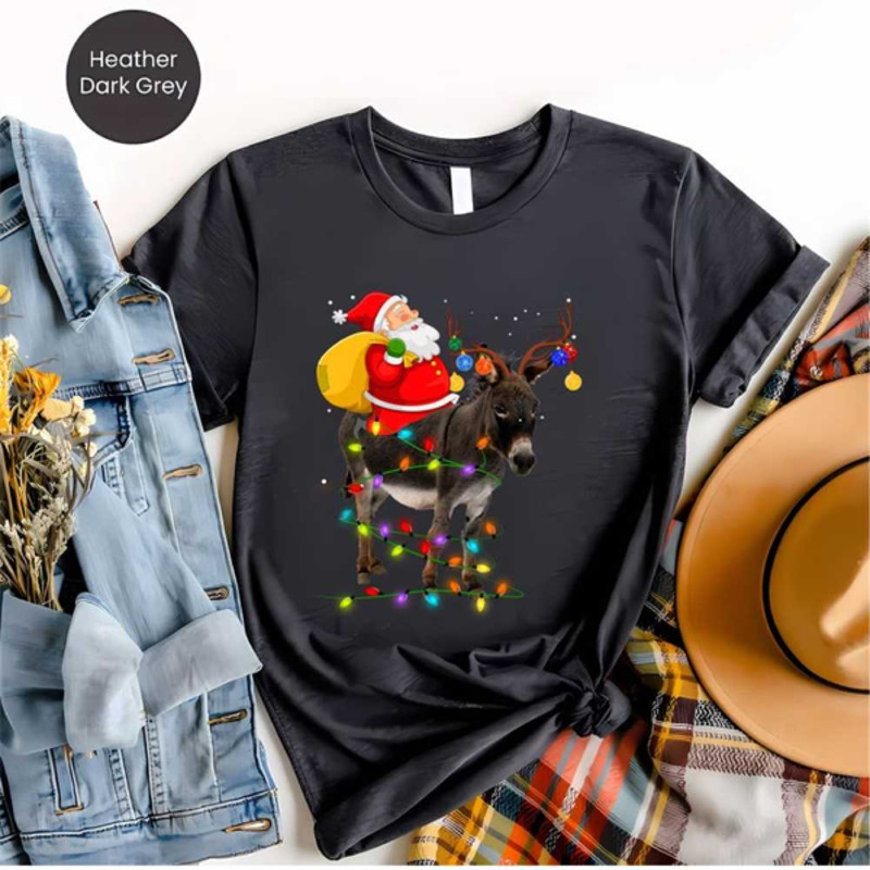 MR2610202315578funnysantaridingdonkeychristmastshirtsdonkeysantaimage1jpg