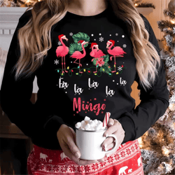 fa la la mingo flamingo christmas t shirt, flamingo christmas shirt,flamingo christmas sweatshirt,flamingo christmas,pin