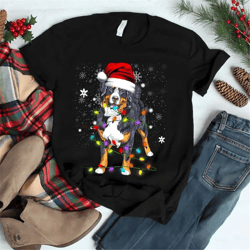 bernese mountain dog light christmas t shirt cute dog xmas, mountain dog,bernese dog shirt, xmas, christmasbernese mount