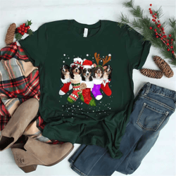 bernese mountain in sock christmas santa hat t shirt, christmas bernese mountain dog sweatshirt, bernese mountain dog sw
