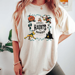 horrors haunts and hayrides shirt, happy halloween shirt, halloween scary cartoon sweatshirt, horror movies sweatshirt,