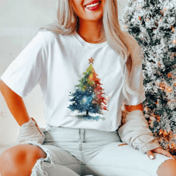lighted christmas tree shirt - gift for christmas - christmas party shirt - christmas holiday shirt - merry christmas sh
