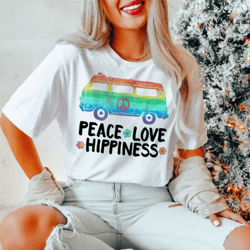 hippie caravan shirt - peace love hippiness tee - human freedom t-shirt - world peace clothes - peace sign tee - hippie