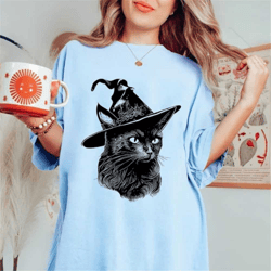 funny halloween vintage the witch shirt, black cat t-shirt, witch shirt, spooky t-shirt, halloween black cat shirt