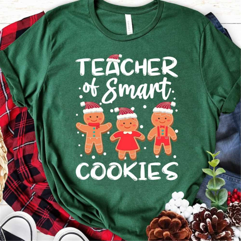MR2710202383810christmasteacherofsmartcookiesshirtgingercookieshirtimage1jpg