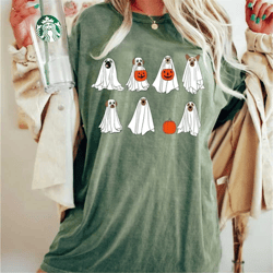 halloween ute ghost dog t-shirt, ghost dog t-shirt, dog lovers shirt,dog pumkins halloween, halloween dog t-shirt, spook