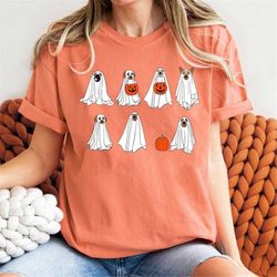 halloween ute ghost dog t-shirt, ghost dog t-shirt, dog lovers shirt,dog pumkins halloween, halloween dog t-shirt, spook
