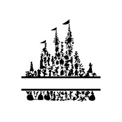disney characters castle svg, disney svg, disney castle svg, disneyland svg, disney world svg, disney princess svg, disn